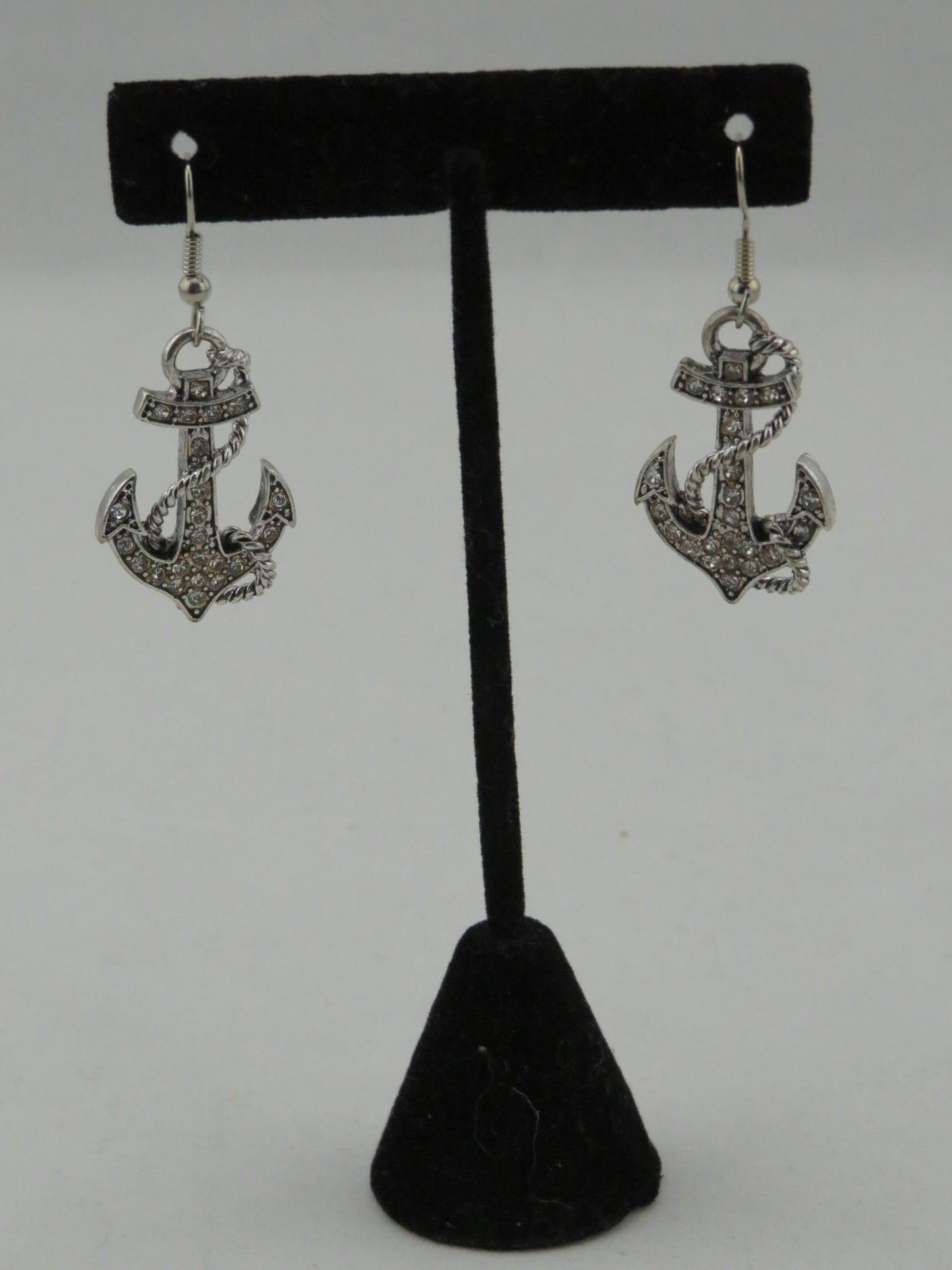 Fouled Anchor Rhinestone Earrings