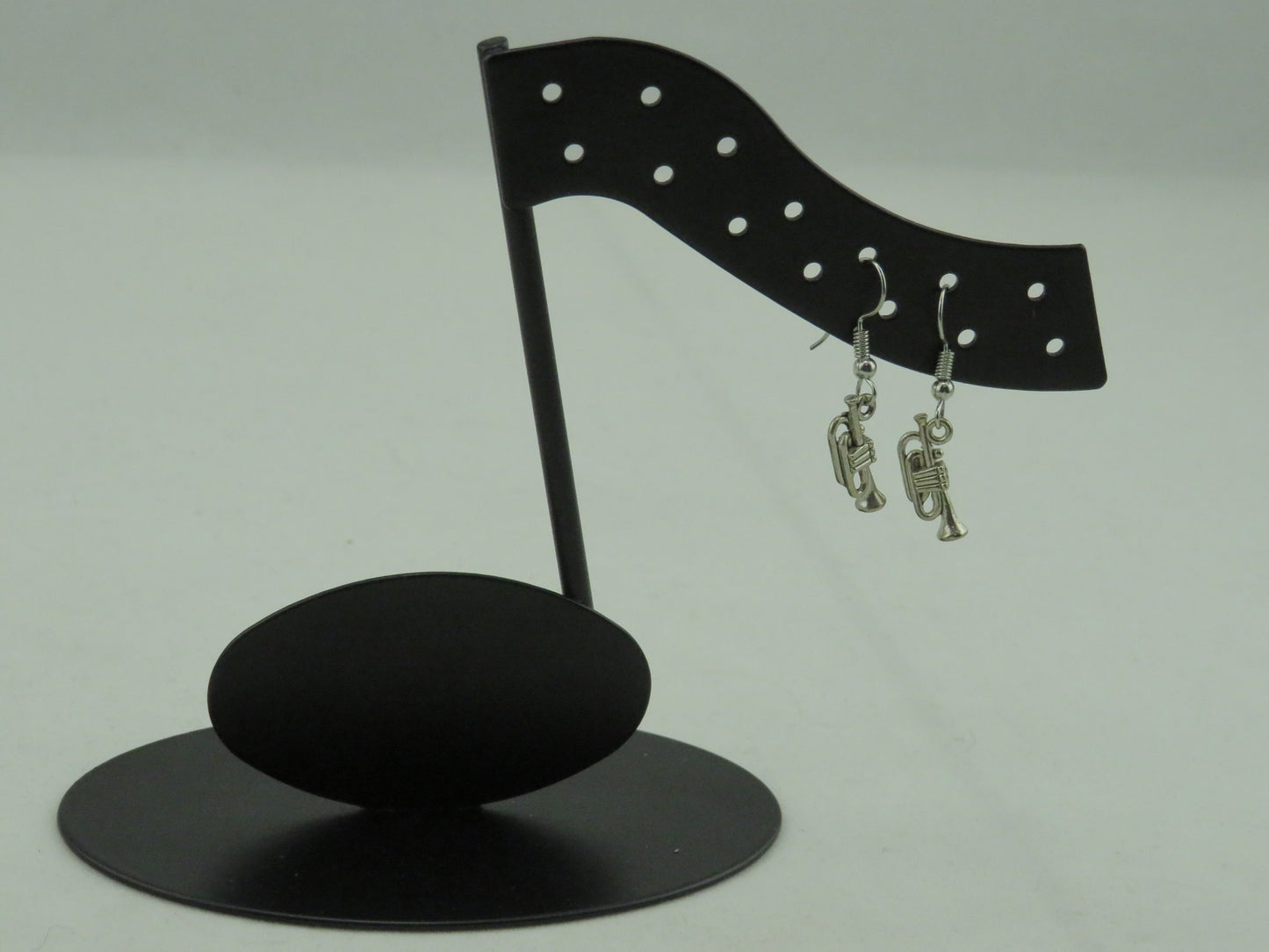 Trumpet Earrings - Silver Tone