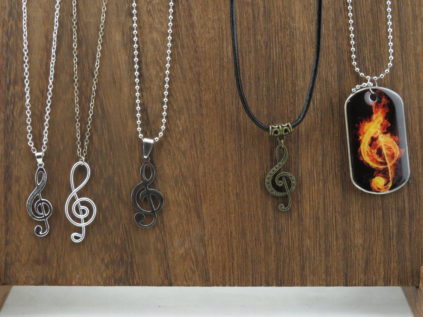 Treble G Clef Cord Necklace