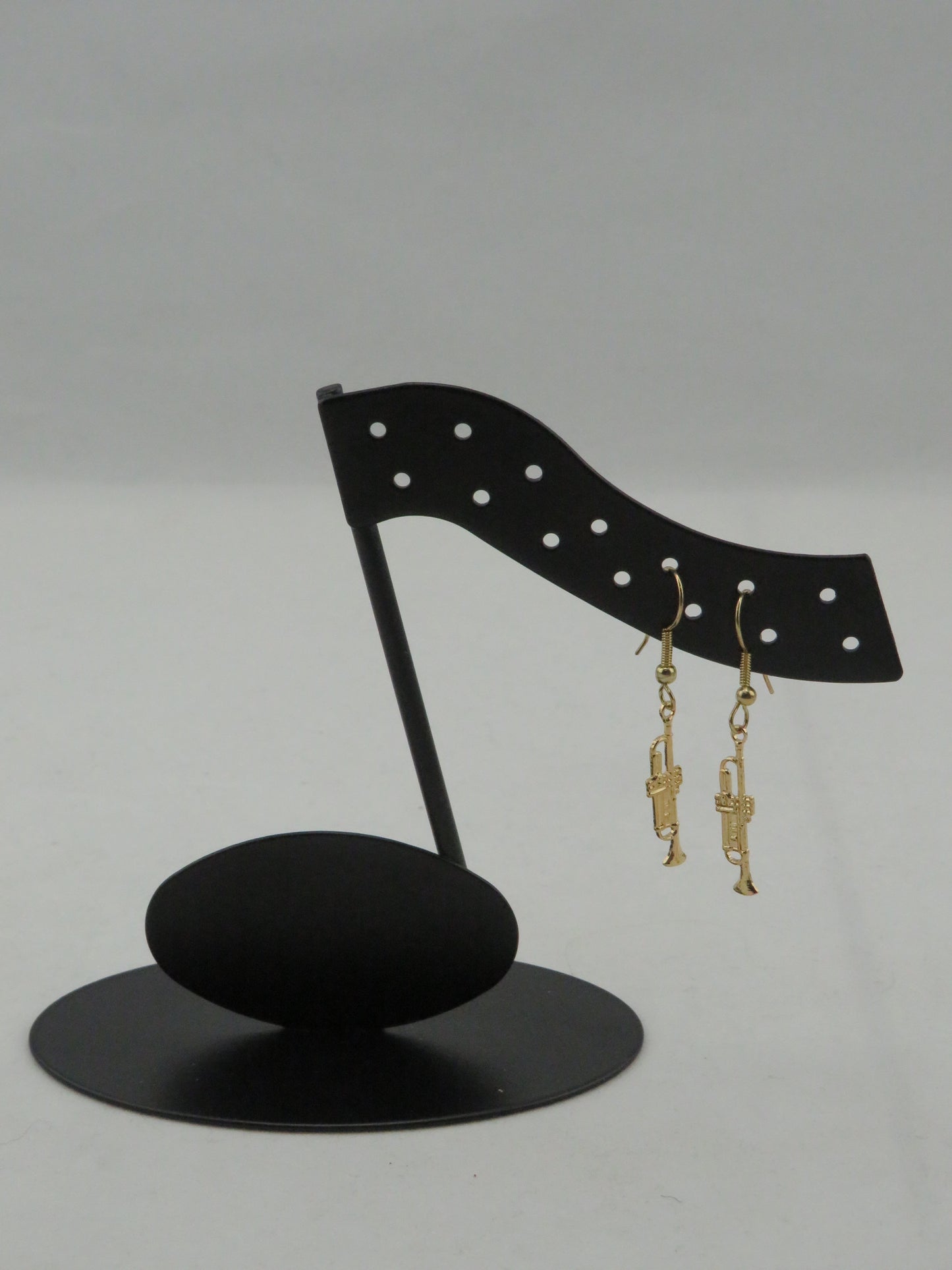 Trumpet Earrings - Gold Tone