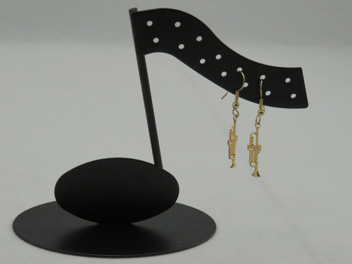Trumpet Earrings - Gold Tone