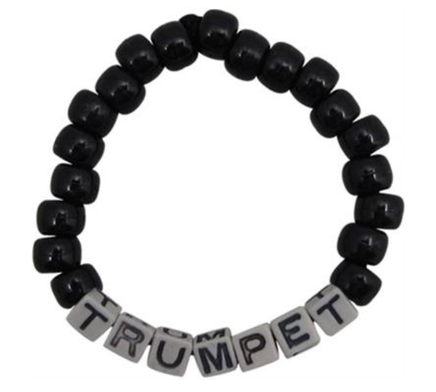Trumpet Beaded Word Bracelet